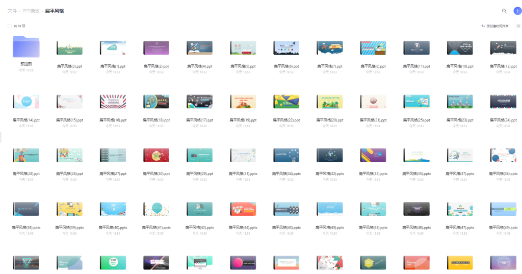 图片[2]-PPT模板-扁平风格类77个模板