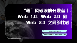 “程”风破浪的开发者｜Web 1.0、Web 2.0 和 Web 3.0 之间的比较-海拥资源库-神级源码资源网