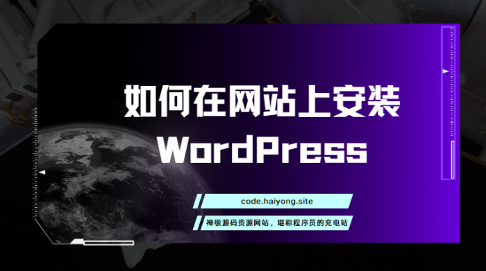 如何在网站上安装 WordPress-海拥资源库-神级源码资源网