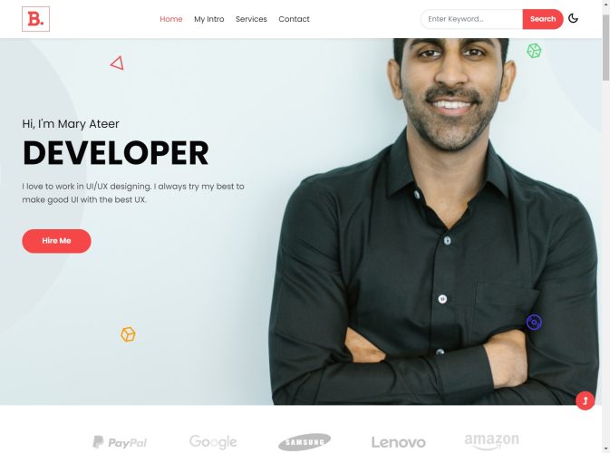 设计师个人介绍简历模板-海拥资源库-神级源码资源网