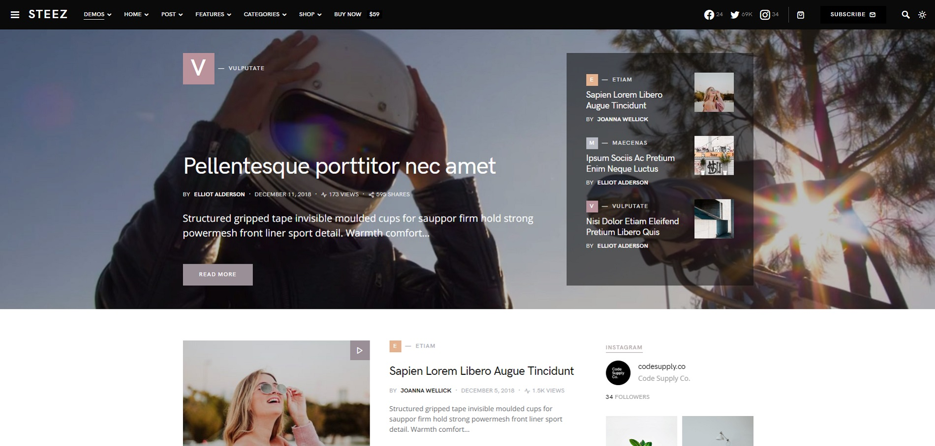 博客文章类网站WordPress主题-Squaretype-海拥资源库-神级源码资源网